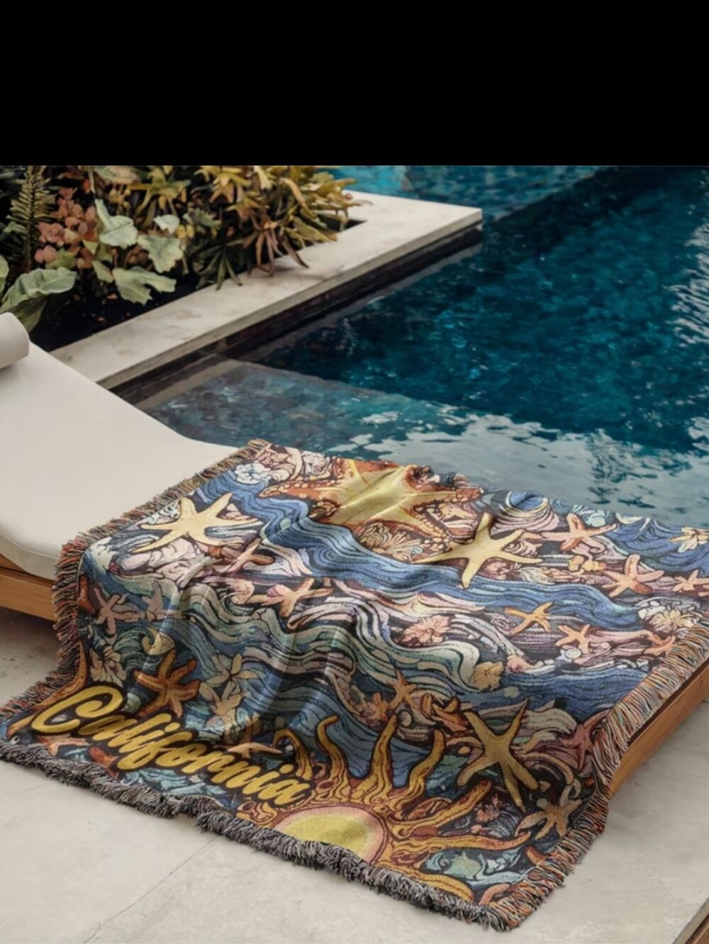 California Vibrant Starfish Woven Throw Jacquard